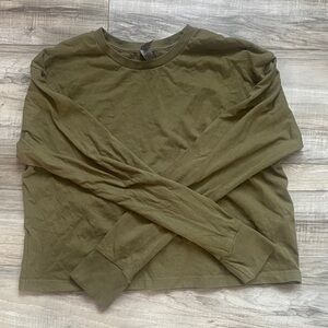 Next Level Apparel Men's Long Sleeve Shirt - Army Green